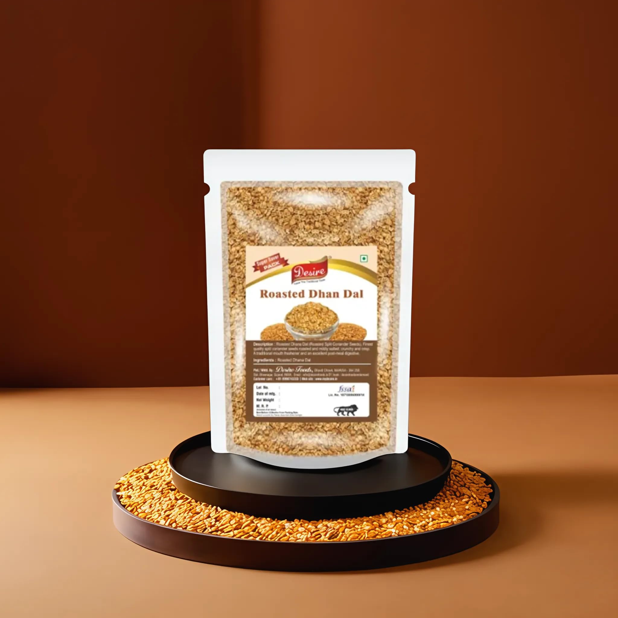 Desire Roasted Dhana Dal (Roasted Split Coriander Seeds) 200 Gram - Image 3 thumbnail