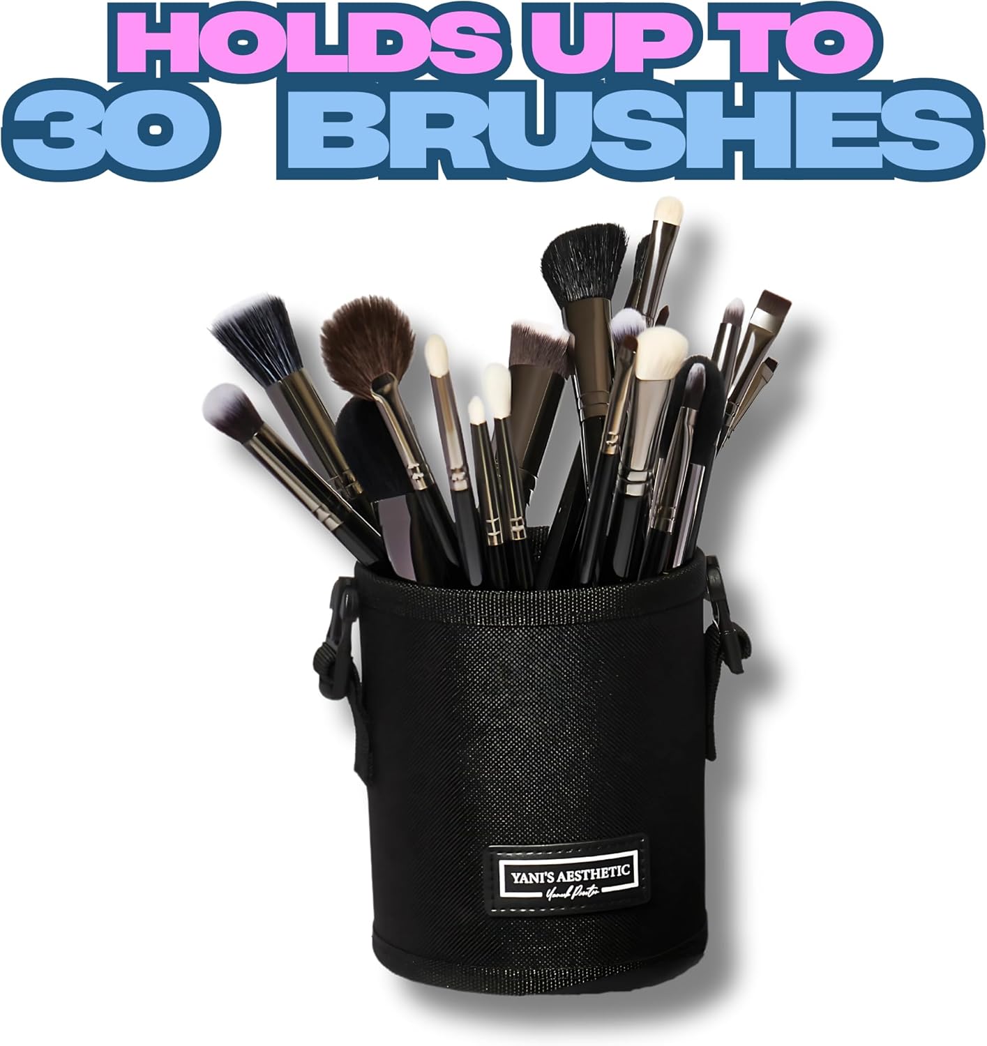Makeup Brush Holder – Portable And Durable Organizer For Beauty Brushes – Waterproof Makeup Artist Brush Case - Travel Friendly Makeup Bag – Elegant Aesthetic Storage - Hold Multiple Cosmetic Brushes