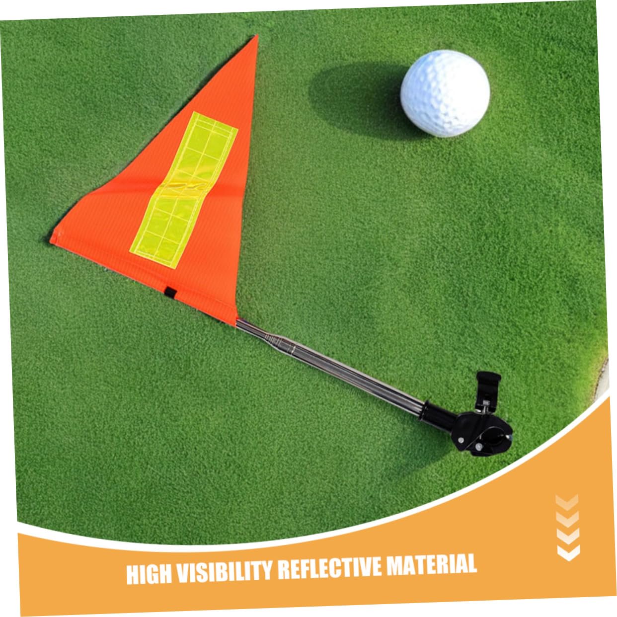Milisten 2 Piezas Bandera de Seguridad Telescópica Ajustable con Diseño Reflectante para Carritos de Golf Sillas de Ruedas y Cochecitos para Alta Visibilidad y Fácil Instalación