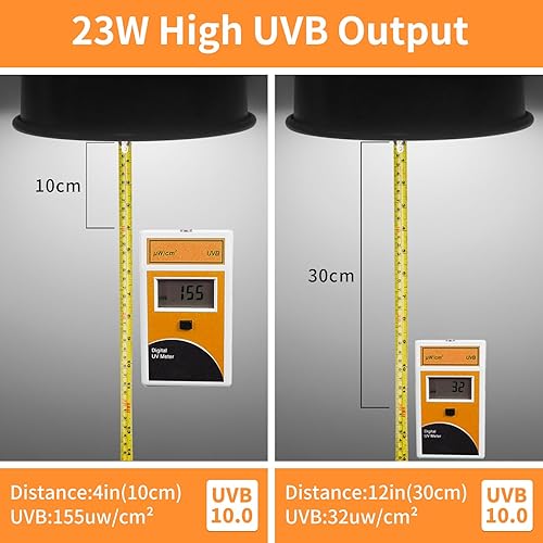 Miniatura 5 de REPTI HOME Luz de reptil UVA UVB de 23 W 10.0, terrario del desierto, lámpara fluorescente compacta, bombilla de reptil UVB para dragón barbudo,