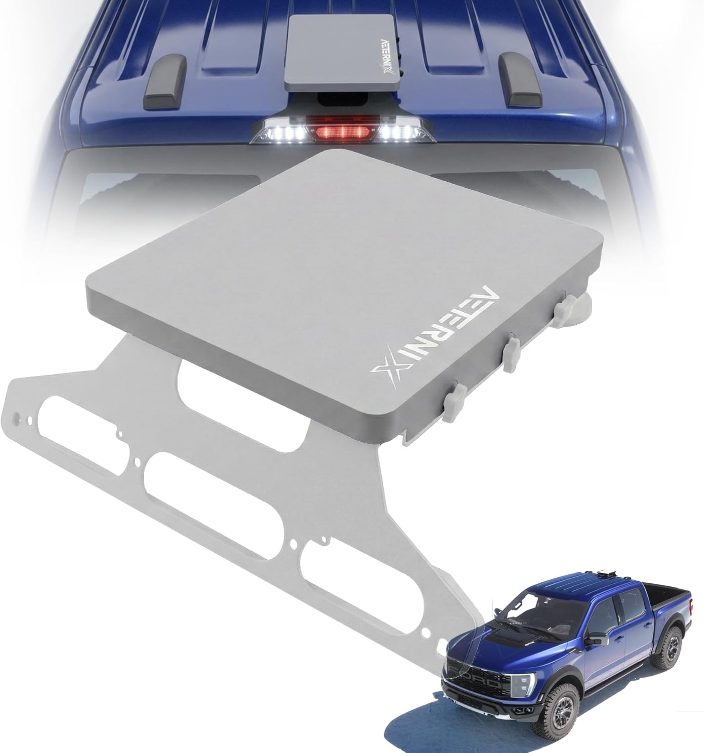 Protective Case for Drill-Free Cab Mount for Starlink Mini for Ford F150 (2015+), Heavy Duty Cover for Starlink Mini Bracket for F250-F550 (2017+)(Gray Protective Cover)