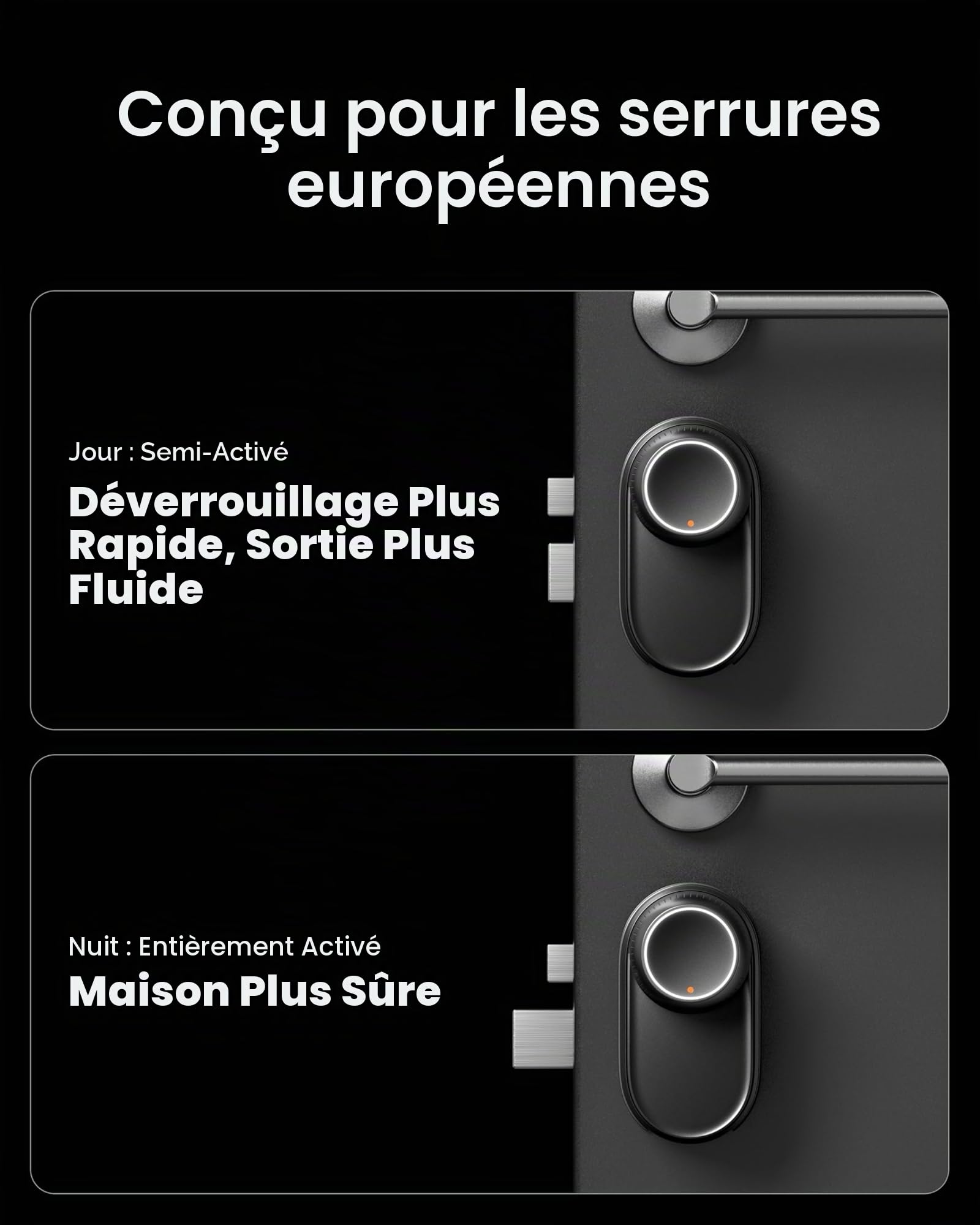 SwitchBot Wi-Fi Smart Lock Ultra avec sonnette vidéo, avec déverrouillage par empreinte digitale, serrure électronique, ouverture de porte par empreinte digitale, code de passe, smartphone, Alexa