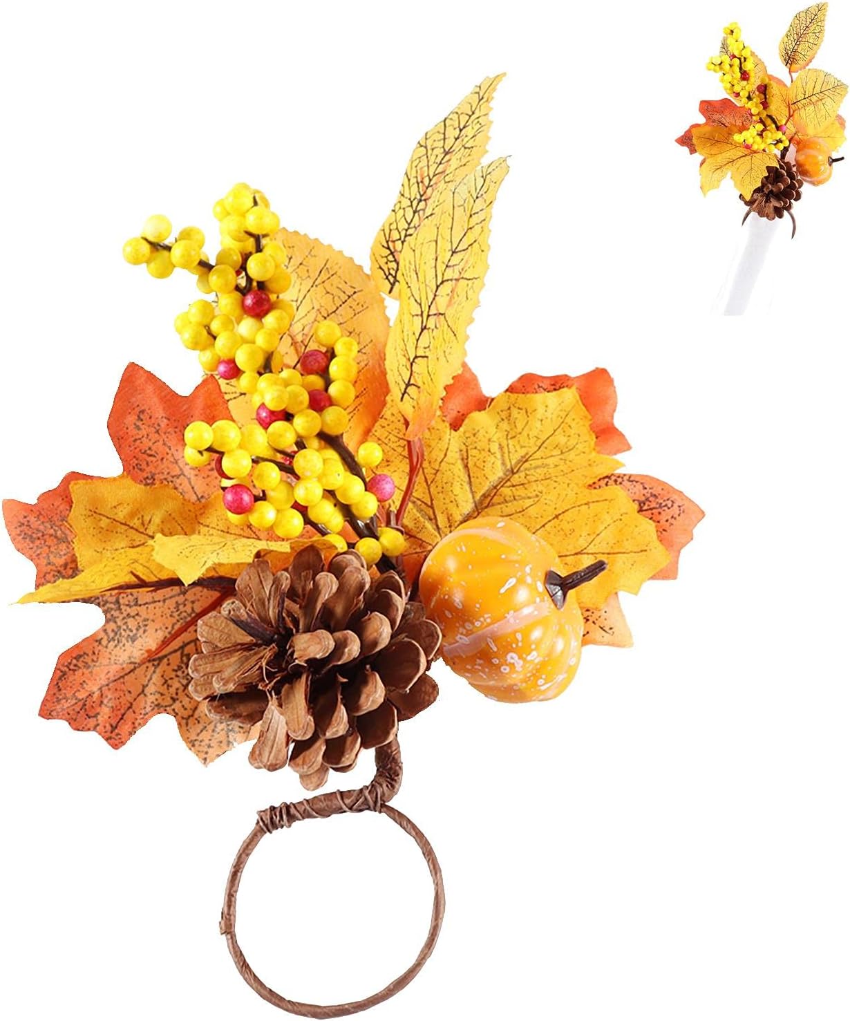 couraged Fall Napkin Rings Set, Maple Leaf Pumpkin Berry Napkin Rings, Thanksgiving Napkin Rings Holders, Autumn Harvest Napkin Rings for Halloween, Thanksgiving, Farmhouse, Table Setting Decor : Home & Kitchen