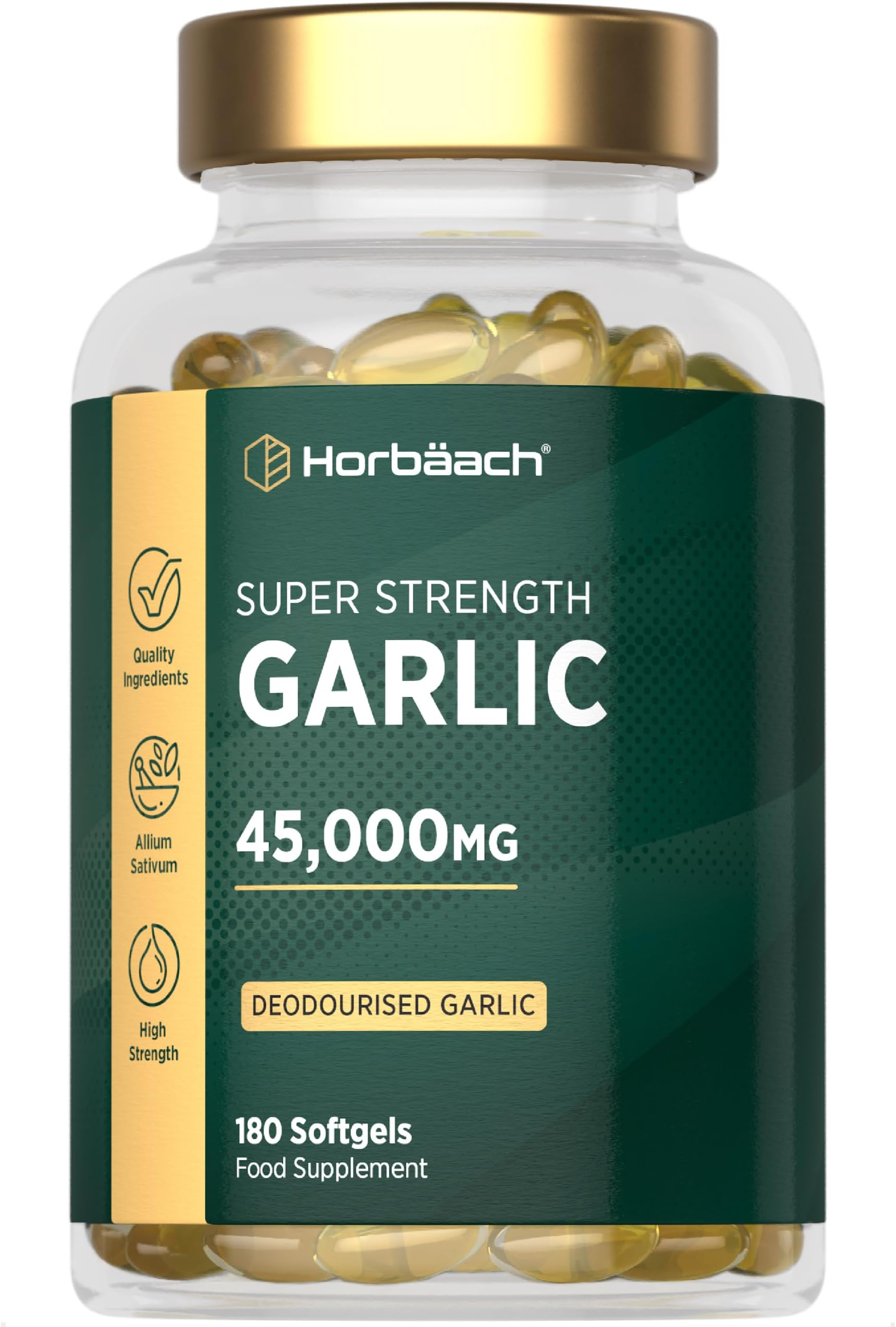 Garlic Capsules High Strength 45,000mg - 180 Softgels
