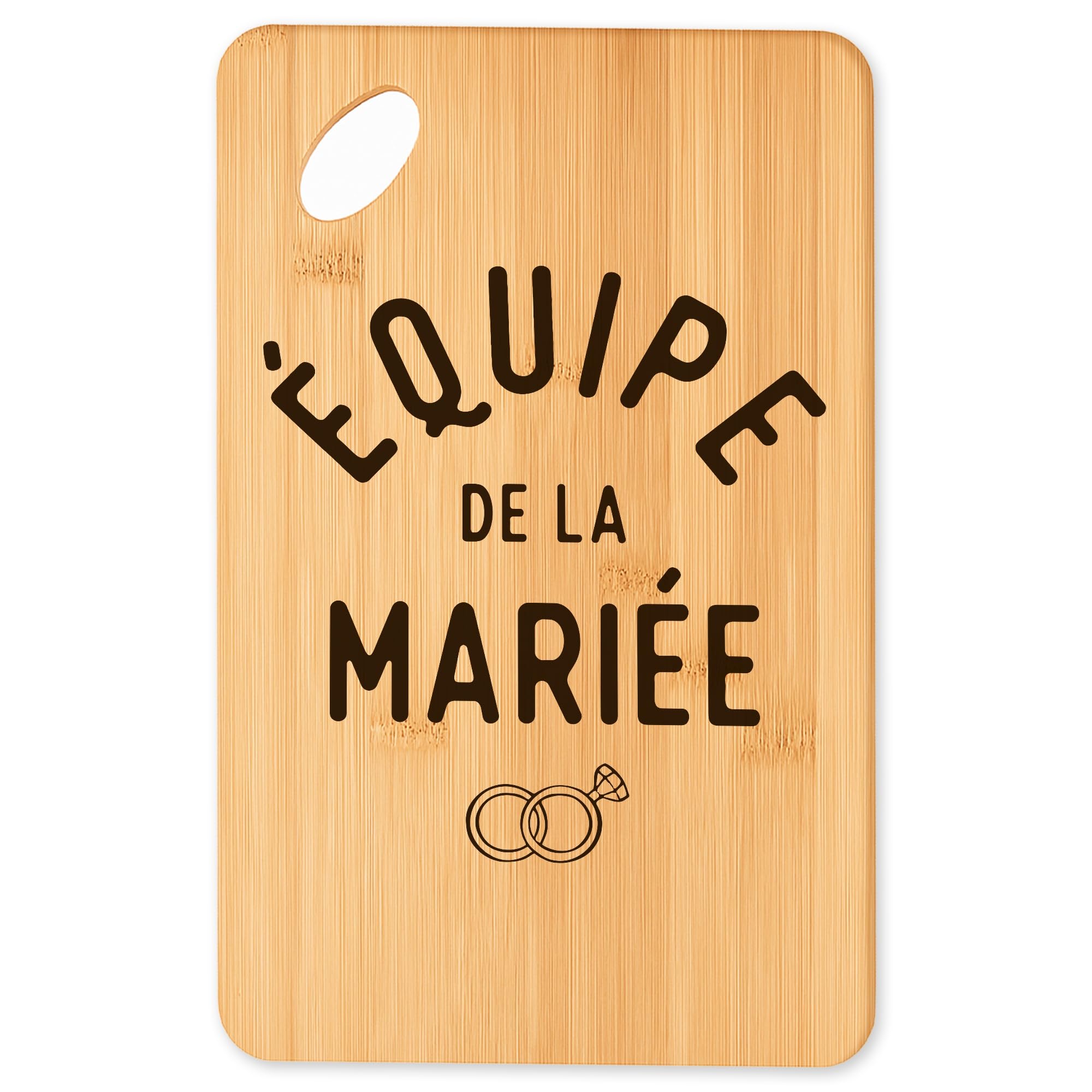 Planche à découper EVJF en bambou anti-fissures pour service de plateau apéro propre