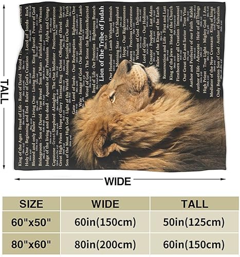 Miniatura 9 de Manta de regalo religioso con nombres de Cristo, manta cristiana, suave, ligera, acogedora y cálida para mujeres y hombres, regalo - 80 x 60 pulgadas