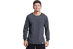 Russell Athletic Men's Long Sleeve Rash Guard Tee: UPF 30+, Moisture-wicking, Odor Control