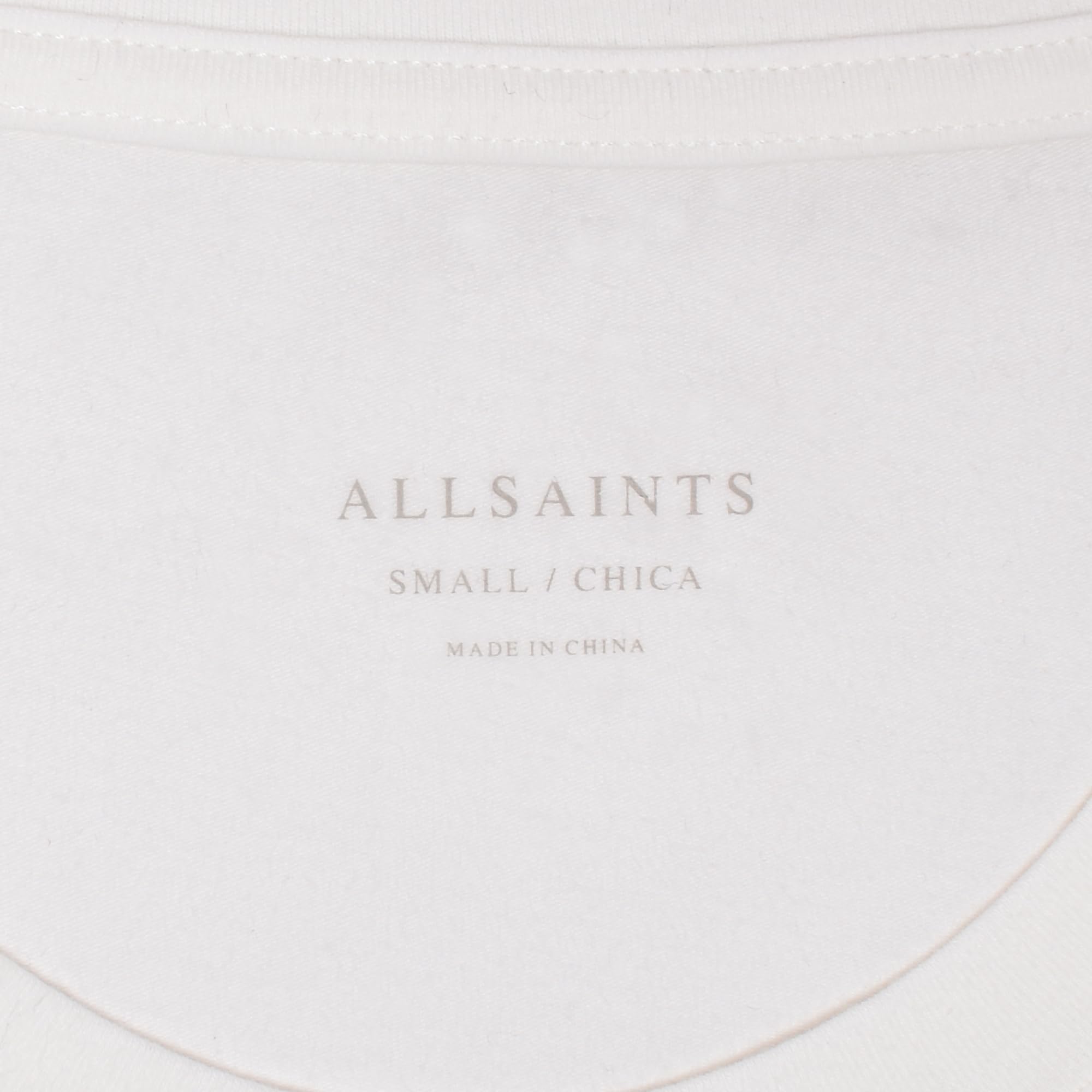 Camiseta de Cuello Redondo para Hombre Allsaints, confeccionada en algodón orgánico Suave y Transpirable. Pack de 2 Unidades en Color Blanco