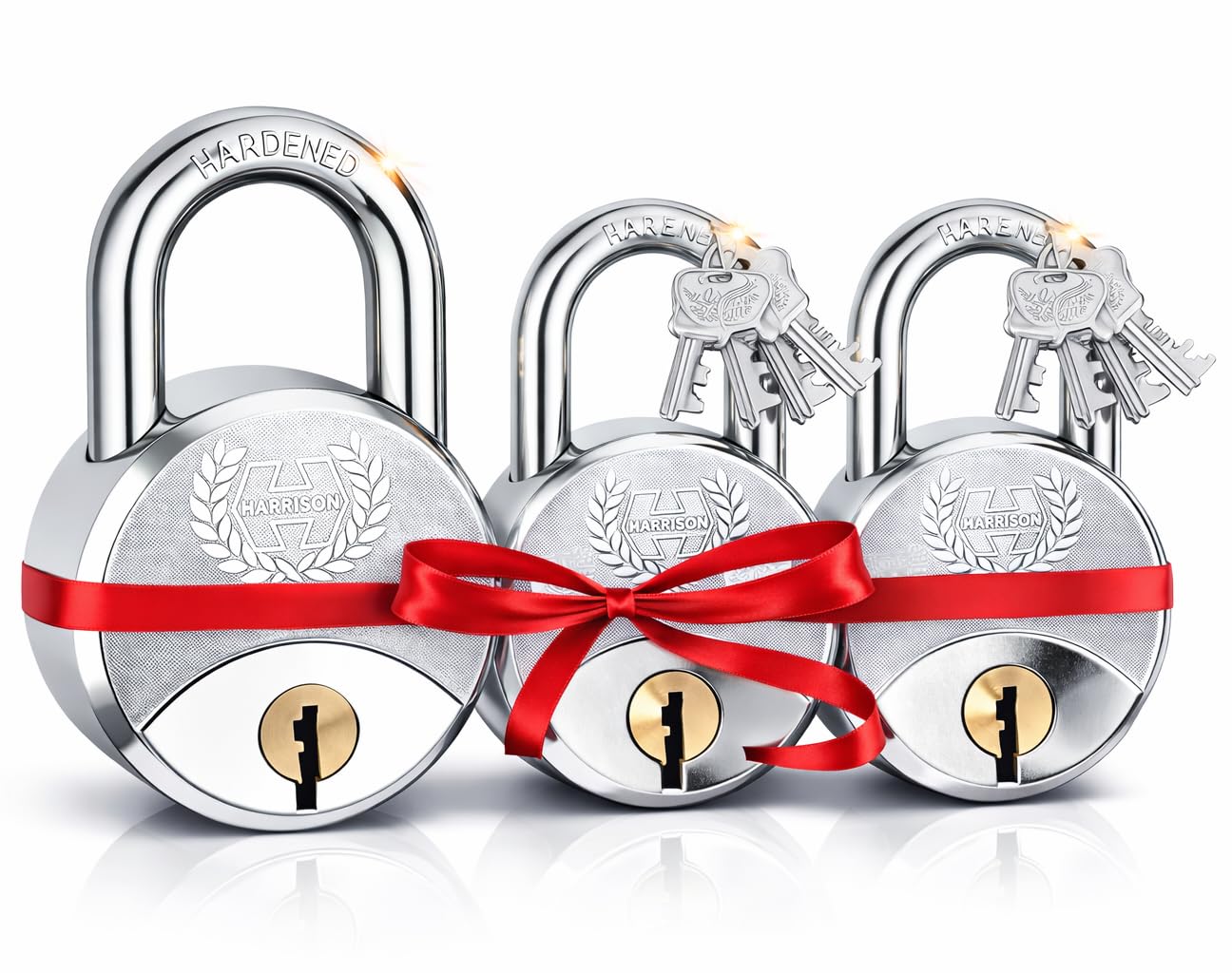 Harrison Padlocks/Round Padlock 65mm 7 Lever with 3 Keys J-SUPREME-0672 Double Locking Pack of 1/Padlock, Padlocks, Locks for Home, Locks for Main Door, gate — Amazon image 8