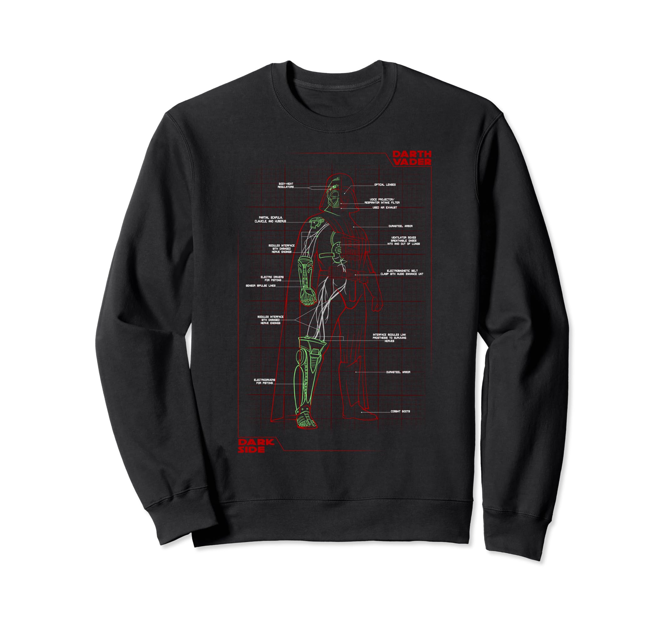 Sweatshirt Star Wars Vader Schematic pour fan de science-fiction - 2
