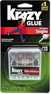 Krazy Glue Instant All Purpose Single Use Tubes 4 ea