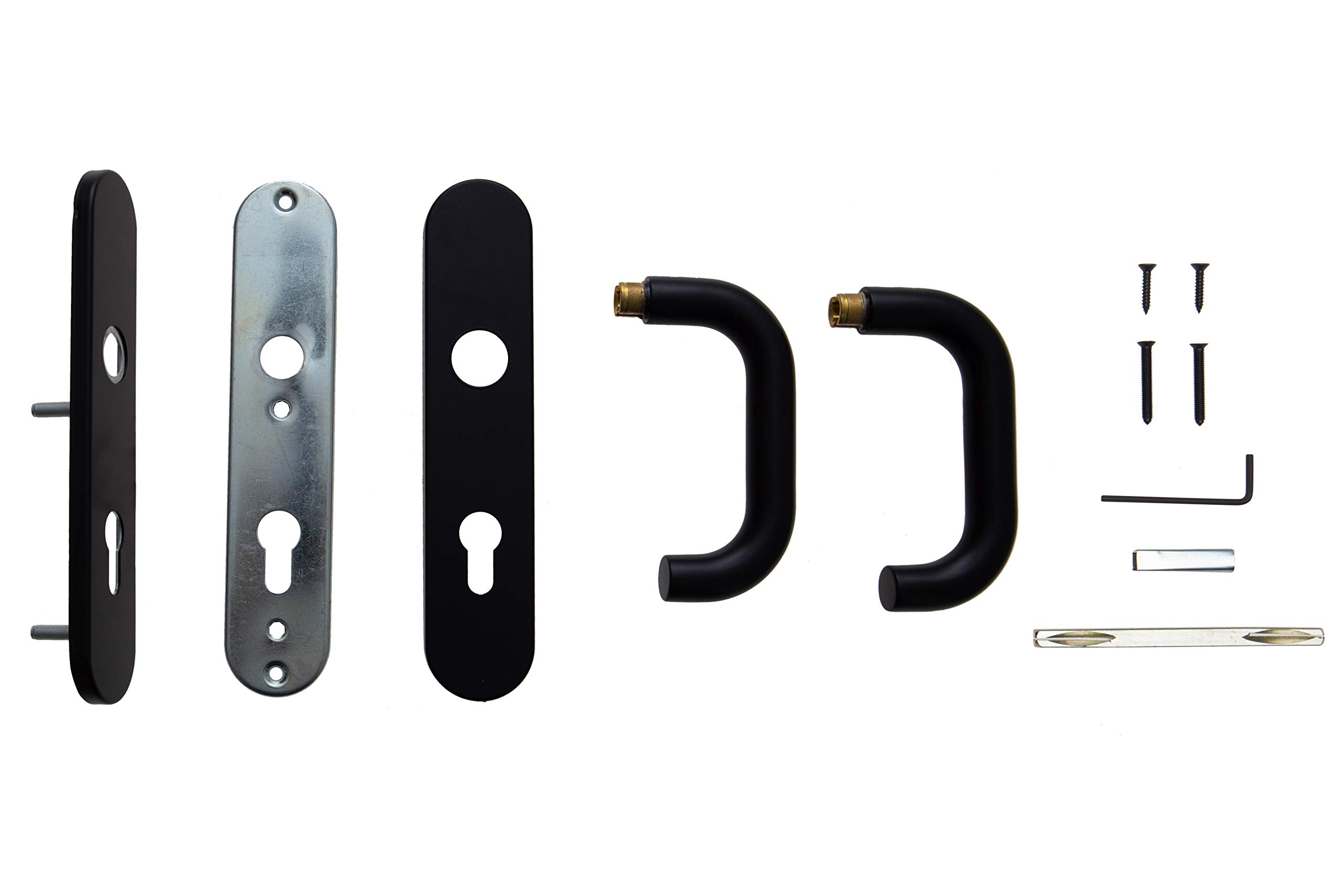 tesa Assa Abloy Sena Handles, Black/White, Bocallave a 72 mm - Image 2
