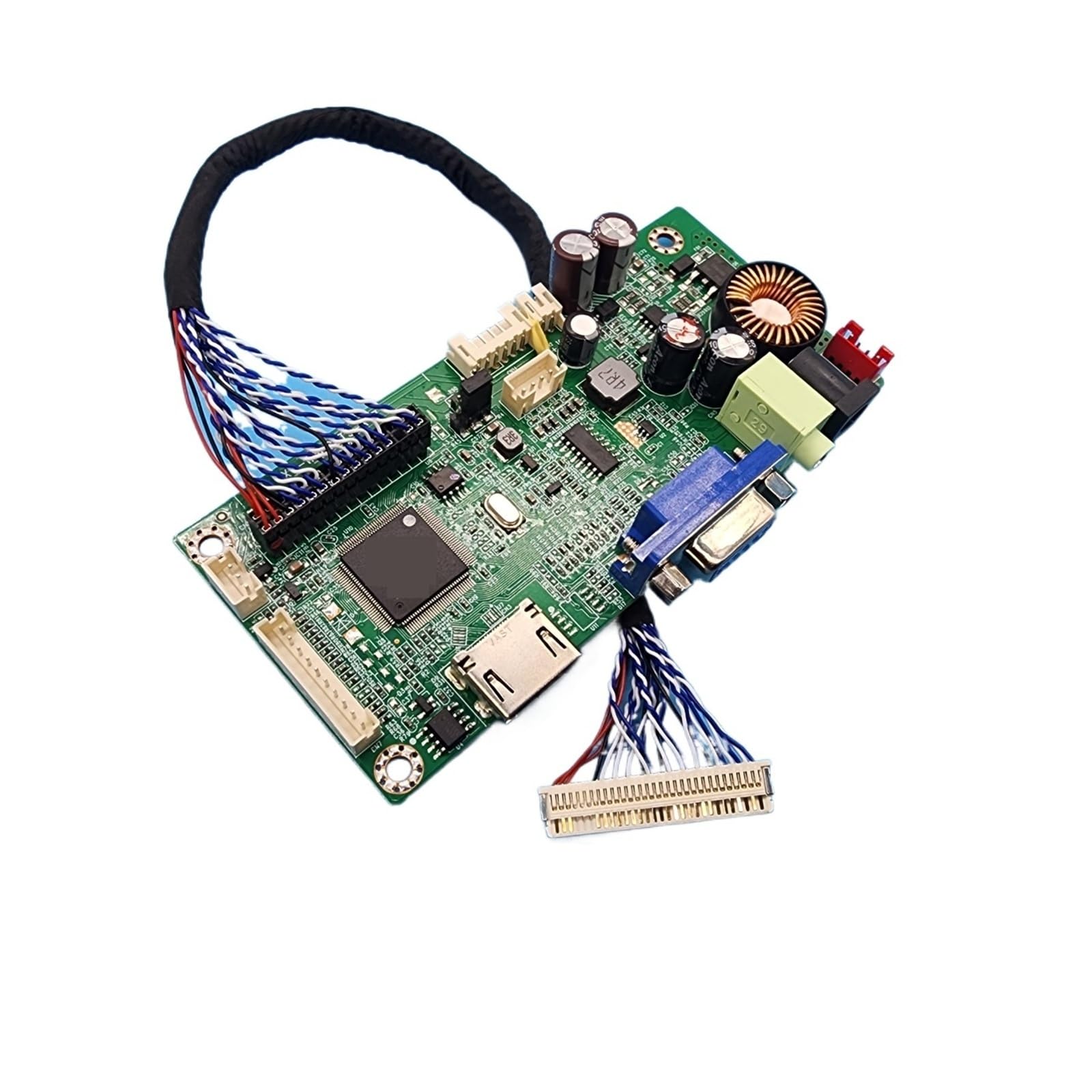 For scheda di controllo dello schermo LCD da 17-27 pollici HDMI VGA a scheda madre di controllo LVDS FHD Inverter di retroilluminazione a LED integrato Cavo da 30 pin(1366-768)