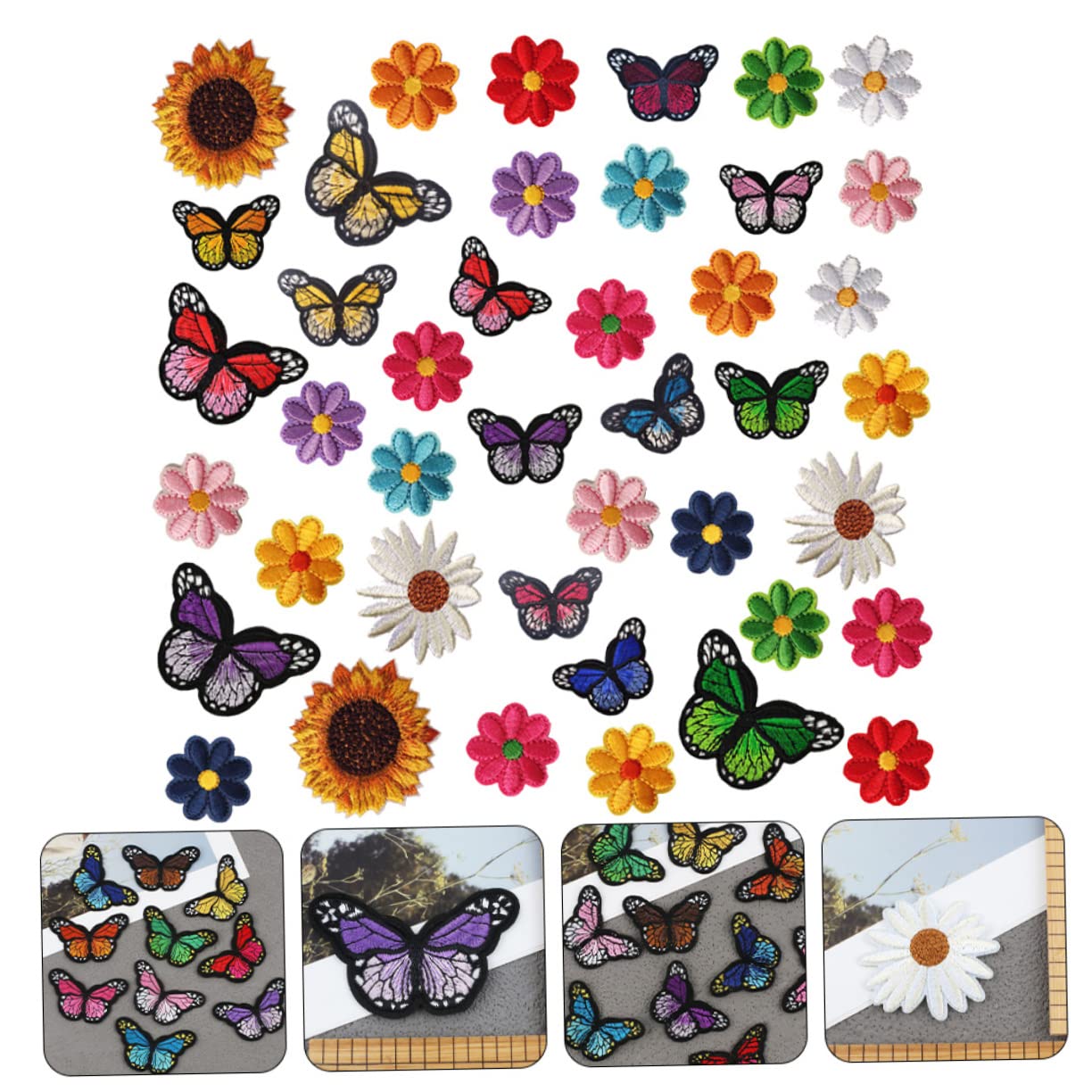TEHAUX 210pièces à Décorer De Et Brodé Pour Vêtements Et Accessoires Pour Réparation Et Applique De Vêtements