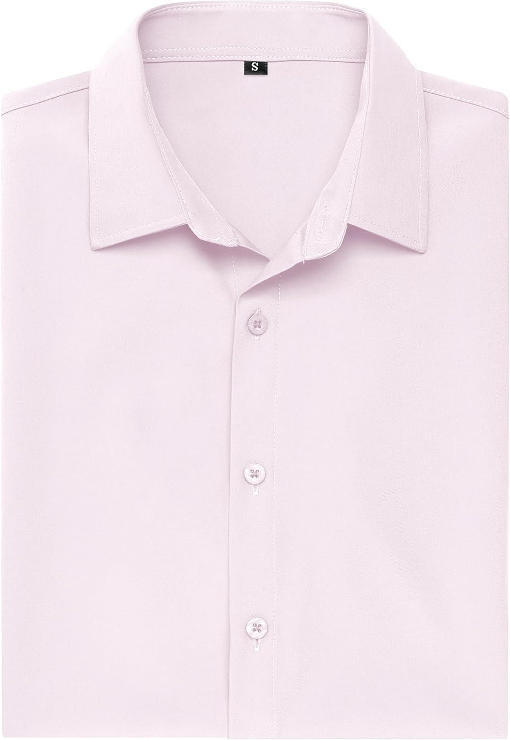 URRU Men's Muscle Dress Shirts Slim Fit Stretch Short Sleeve Casual Button Down Shirts for Men - Image 5