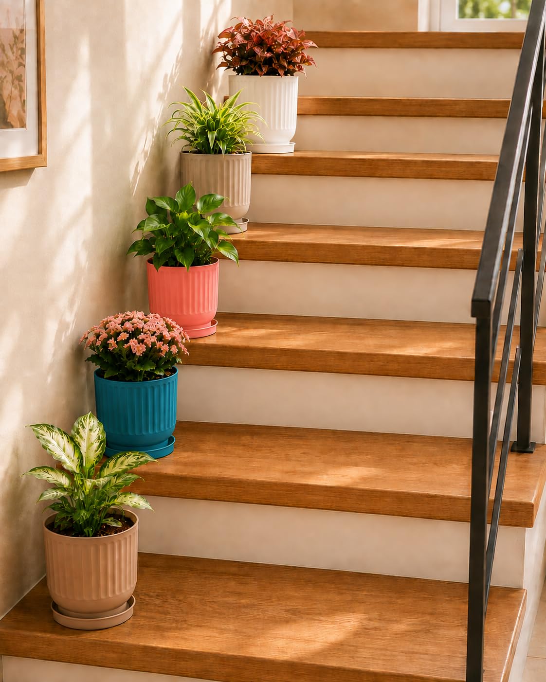 Leawall Plastic Flower Pots - Multicolor, FREE SHIPPING -3