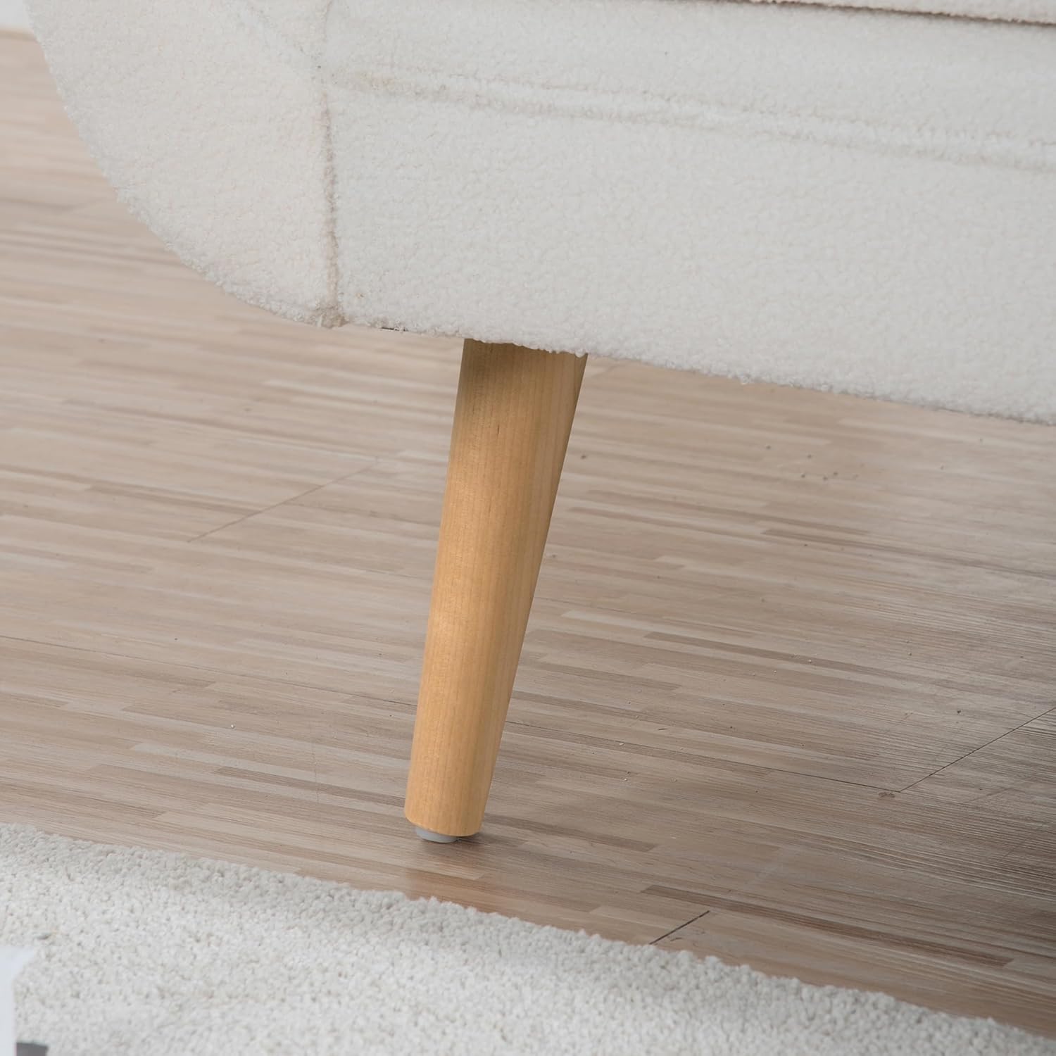 Classic Chaise Lounger - Blue Fabric Lounge Chair for Relaxation and Comfort, Elegant Scroll Arm Design, Perfect for Living Room or Bedroom, Cozy Seating Solution