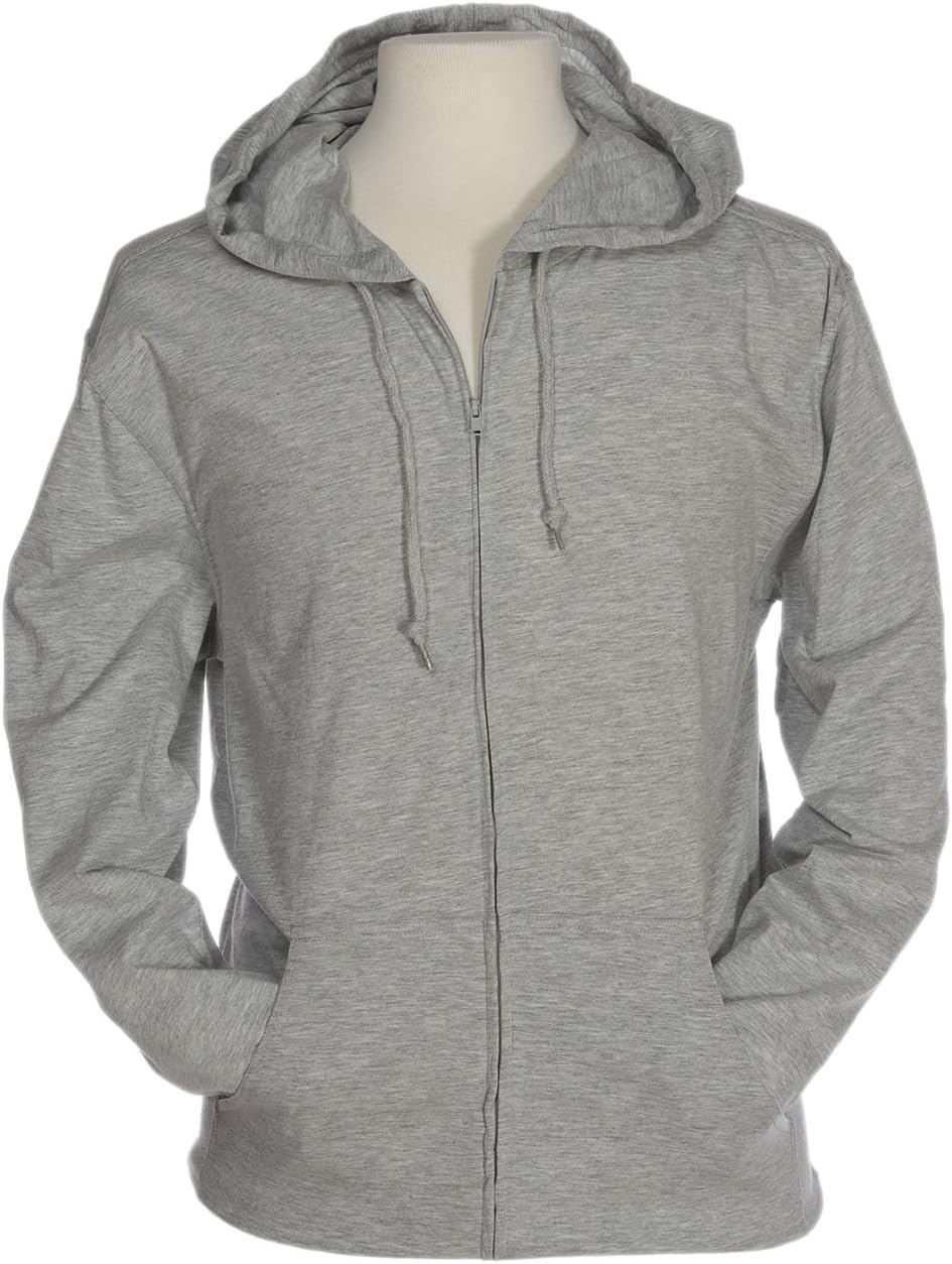 Cottonhood Lightweight Jersey Zip Hoodie for Men – Full Zip Casual Cotton Hoodie, Soft Long Sleeve - Image 4
