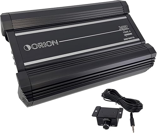 Orion cuatro filtros de paso canal coche amplificador de audio con integrado de alto y bajo Bass Boost Tri-Mode capaz, talla única , Negro