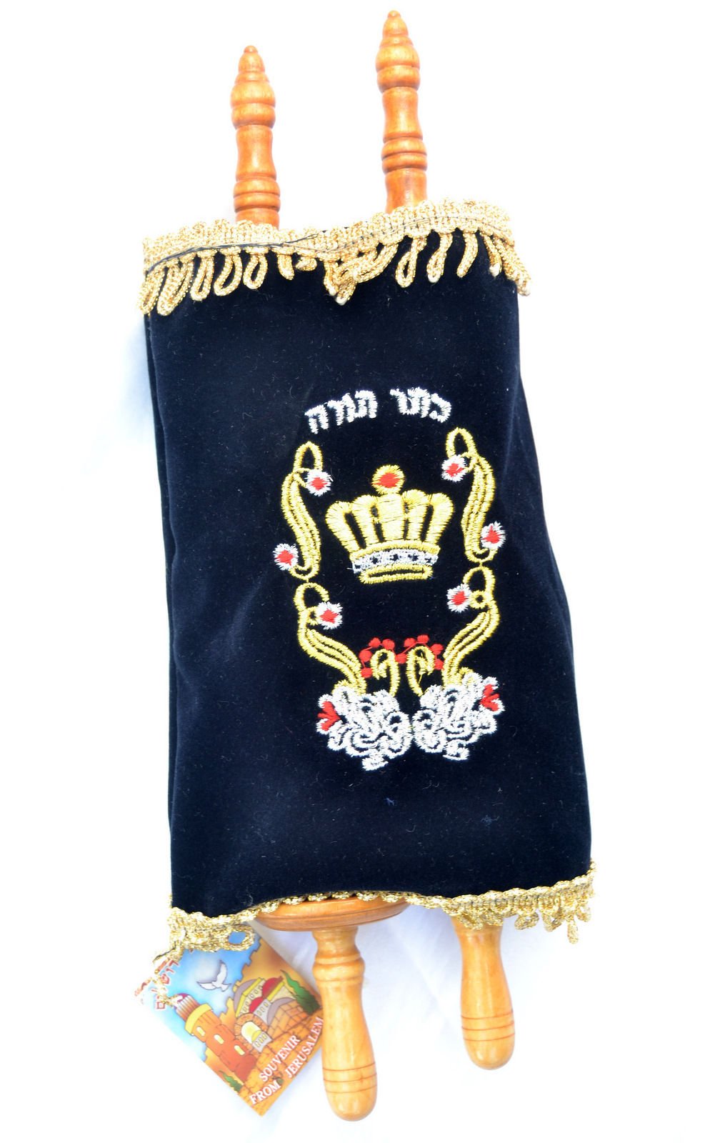Amazing Judaica Jewis sepher Torah Scroll Book Bibel Hebräisch und Samt Cover Israel