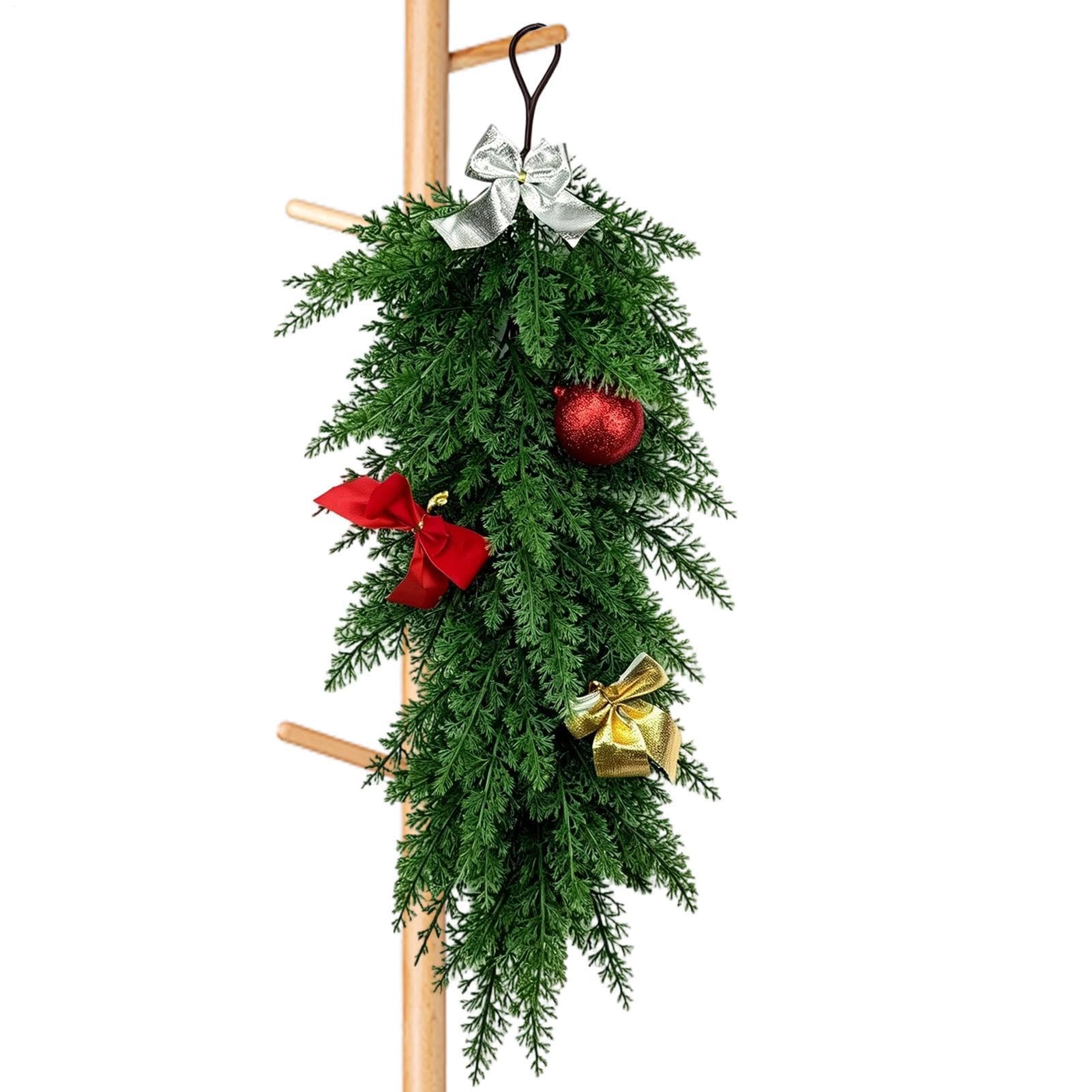 Navidad puerta guirnalda artificial planta verde decoración para el
