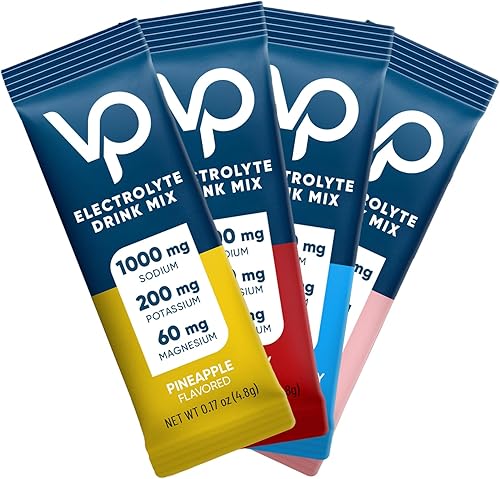 Miniatura 17 de Venture Pal Paquetes de polvo de electrolitos altos en sodio | Mezcla de bebida de hidratación sin azúcar con sodio, potasio, magnesio y vitaminas |