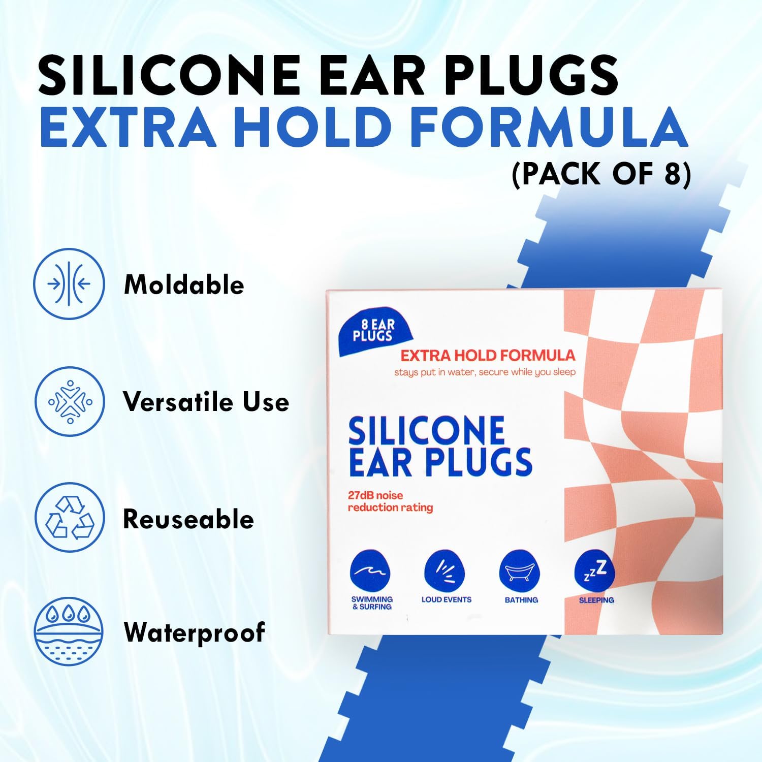 BigWave Drops Ear Care Bundle - Includes Ear Drops, Ear Wash & Silicone Ear Plugs - for Swimmers, Athletes, Divers, Travelers - Ear Care Products for Men, Women, Kids & Adults - Best Swimmer Gift