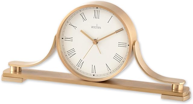 Acctim Wardley 37118 Brass Effect Metal Table Clock