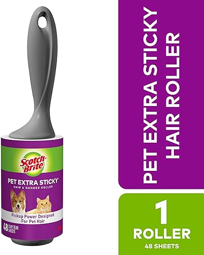 Miniatura 2 de Scotch-Brite Pet - Rodillos de pelusa extra pegajosos, 4 rodillos, 48 hojas por rodillo, 192 hojas en total (paquete de 2)