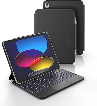 Dexnor for iPad A16 11th/10th Generation Case with Keyboard Ultra-Light