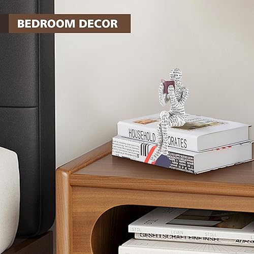 Vista 45 de GRAPMKTG Decoración para el hogar, lectura de pulpa, estatua de pensador, escultura estética, decoración de habitación, decoración abstracta moderna