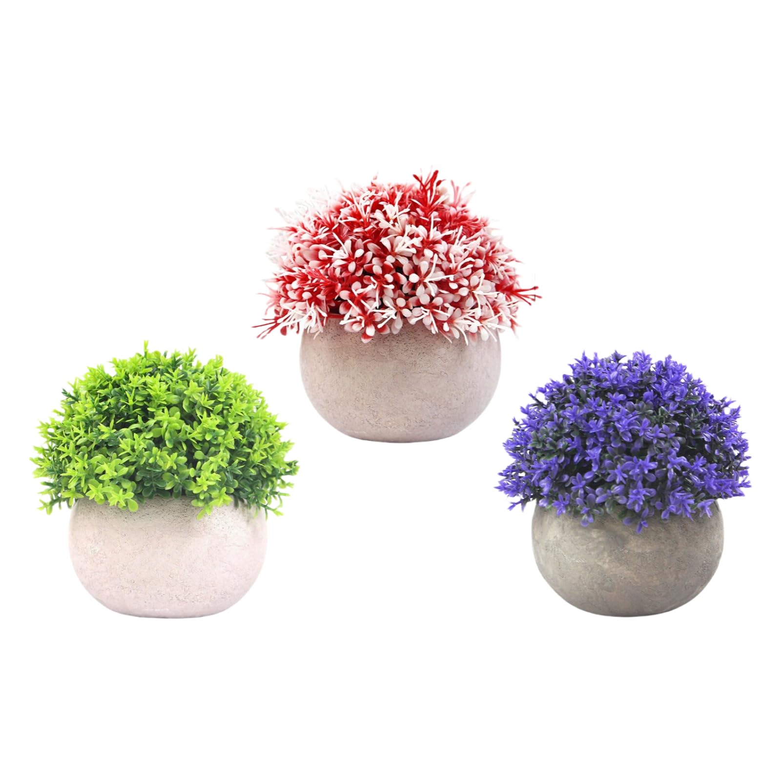 Plantes artificielles d'intérieur Melaleuca : 3 petites plantes en pot de salon