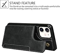 Vista 251 de Cavor for iPhone 11 Wallet Case with Card Slots Holder,Premium PU Leather Kickstand Feature Case [Wrist Strap] Double Magnetic Clasp Shockproof Flip