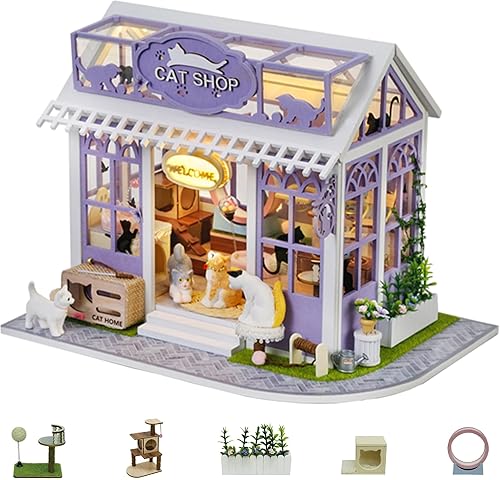 Miniatura 14 de Flever Casa de Muñecas en Miniatura Kit DIY para Casa Creativa con Muebles para Regalo Romántico de San Valentín (Historias de Flores)