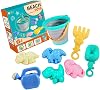 Foldable Sand Bucket Beach Toy With Marine And Shovel Sand Play Set For Children Outdoor Water Activity Toy Beach Accessories