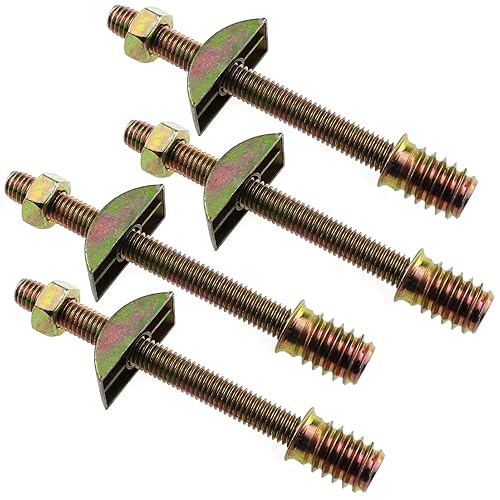 4 Sets Metal Furniture Connecting Parts with Half Moon Connectors