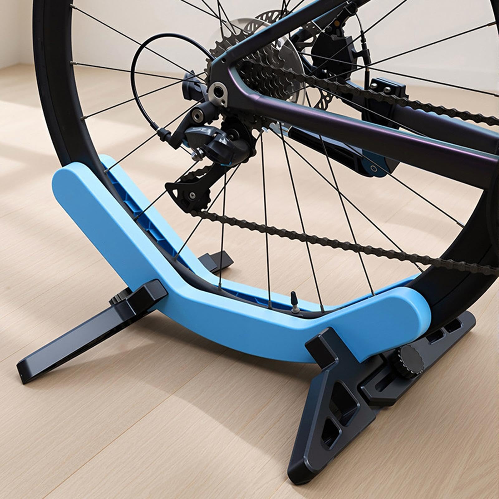 Support Vélo de Sol Support De Roue Réglable Et Renforcé