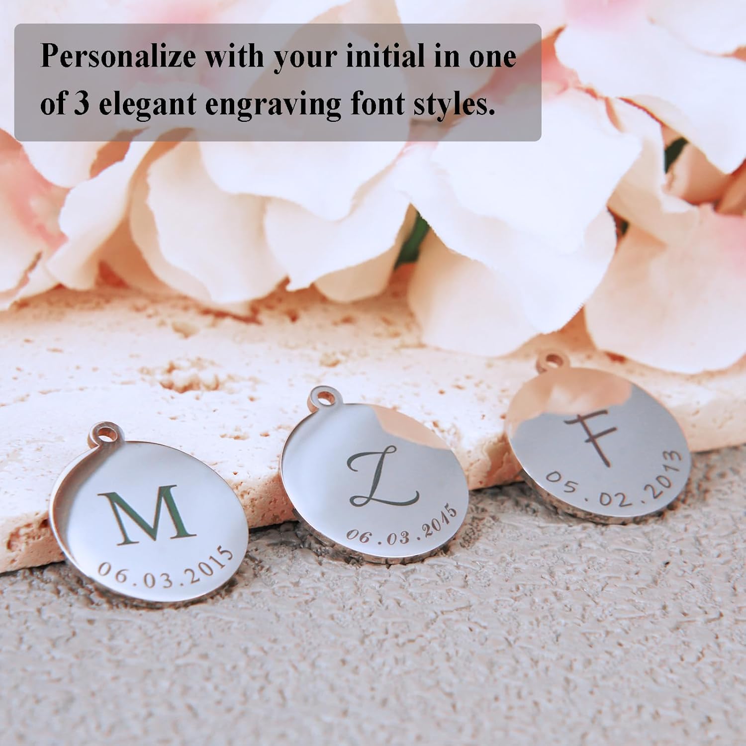 Custom Moon Phase Necklace for Women – Personalized Night Sky Jewelry with Name, Initial & Date Engraved – Unique Lunar Gift for Mom, Daughter, or Her