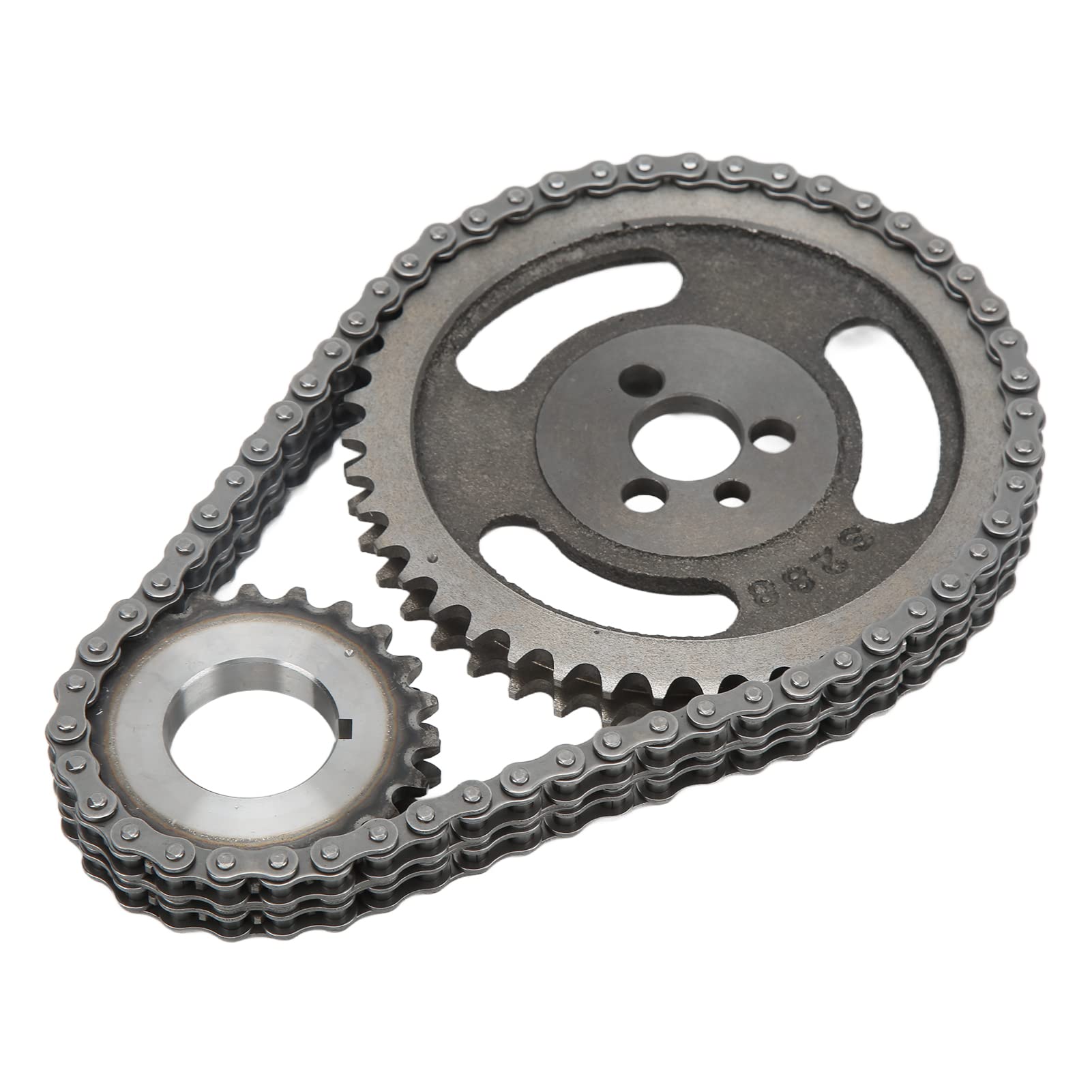 Generic Kit Catena di Distribuzione a Doppia Adatto Per 5.7L - Per Monoblocchi Piccoli Dal 1955 Al 1996 - Include Pignone a Camma in Ghisa e Pignone a Manovella in Acciaio Temprato