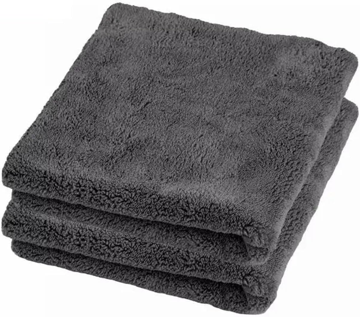 600GSM Microfiber Car Cleaning Cloth - Thick Professional Wiping Towel for Car Wash - 40x40cm, Available in 1/2/6/9 Packs(Orange 6pcs)