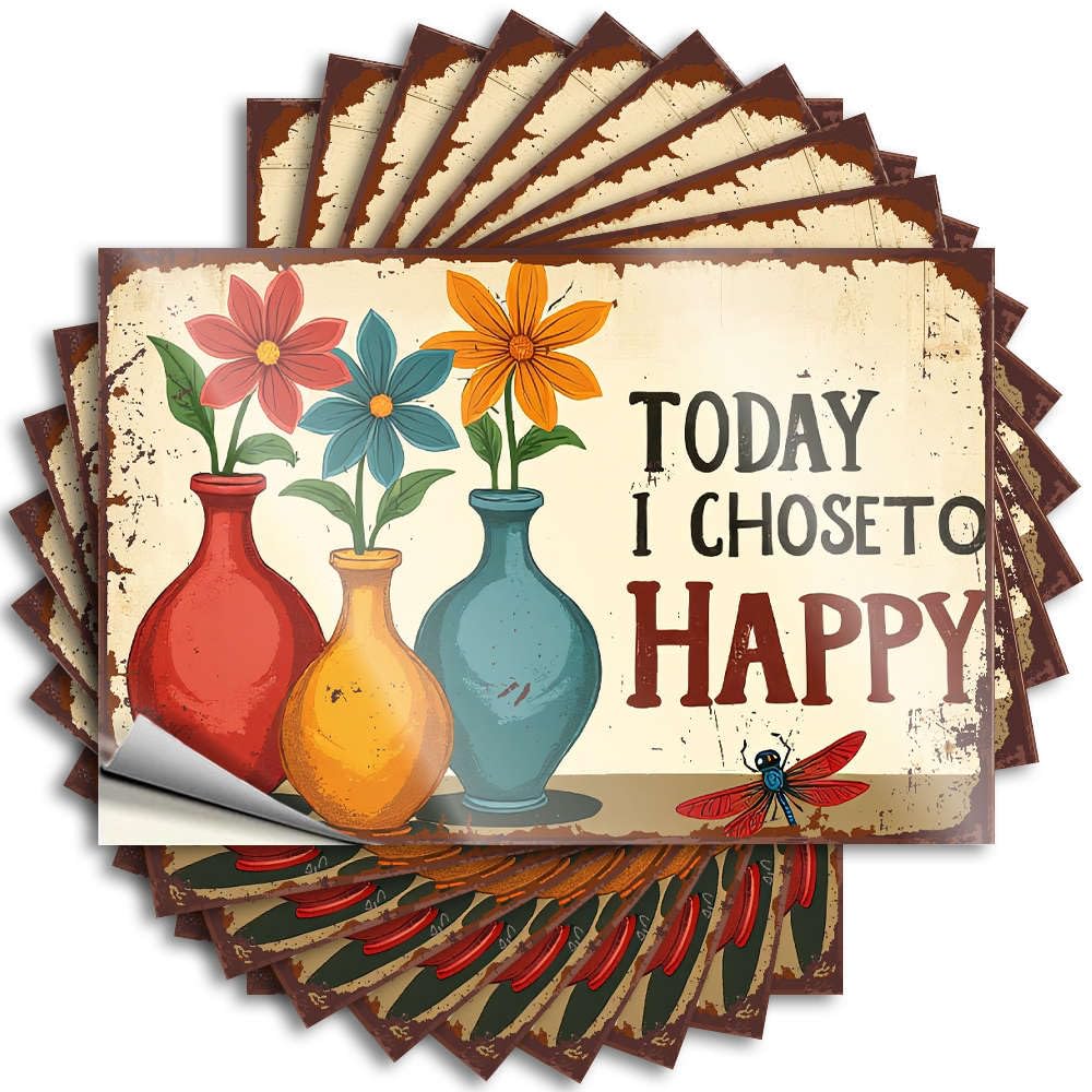 Today I Choose to Be Happy. Bookish Tattoos | Guest Waterproof Vinyl Bumper Coffee Removable Decal Peel Stick(8X12CM)