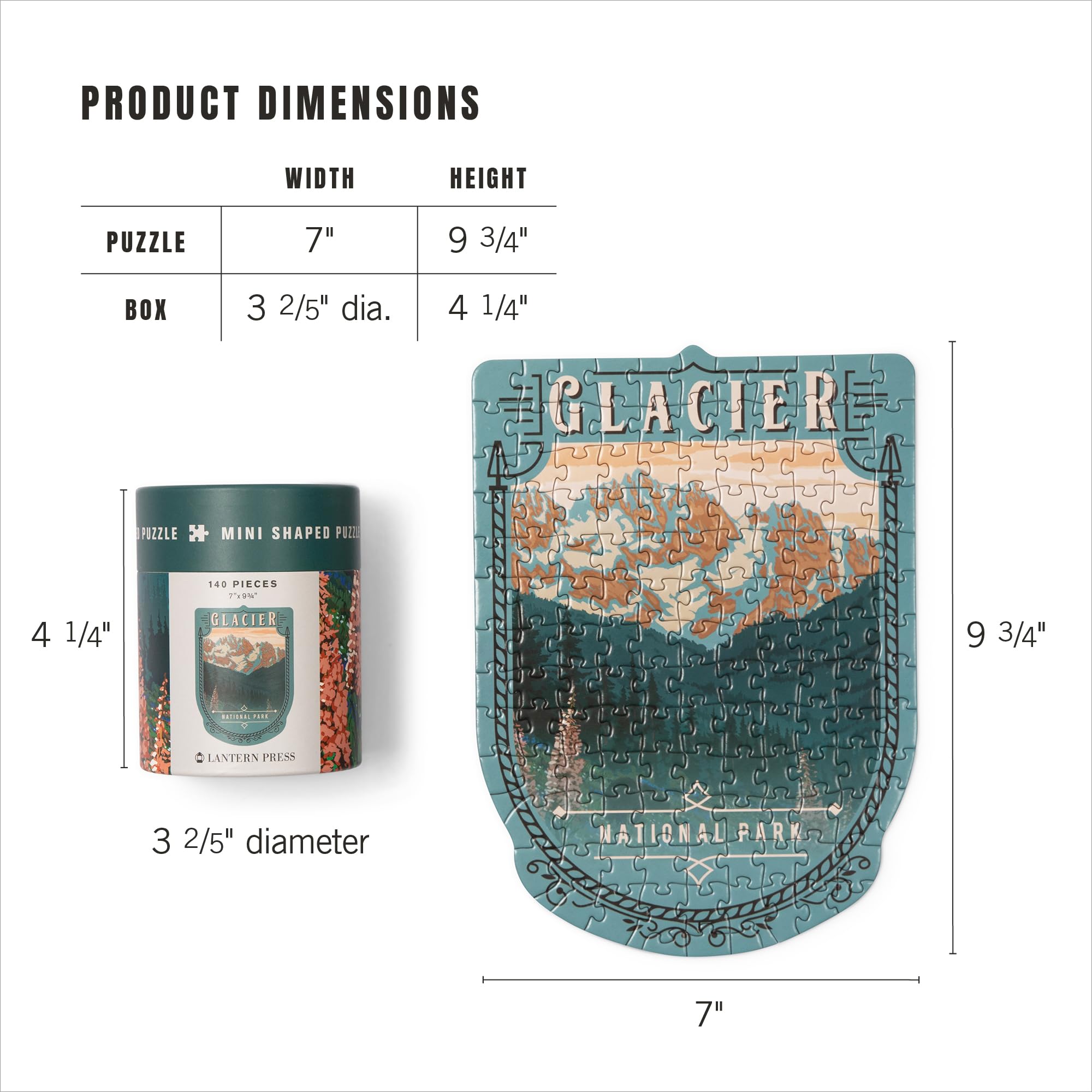 Amazon.com: Glacier - Mini Puzzle, Protect Our National Parks