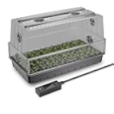 AC Infinity Heavy-Duty Large Humidity Dome w/Full Spectrum LED Grow Light Bars, Samsung LM301H EVO Diodes, 3mm Thickest Dome and 6x12 Trays, Vent Extension Panels, for Seed Starting and Propagation