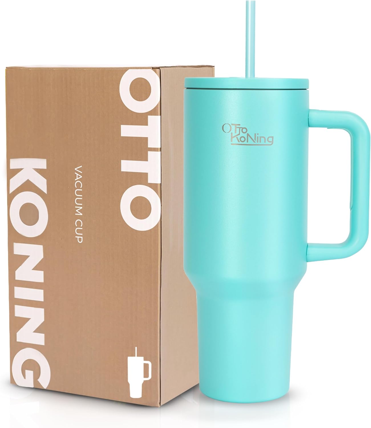 OTTO KONING Kubek Termiczny ze Słomką i Uchwytem 1,2L Stal Nierdzewna