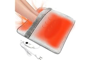 Double Sided Electric Foot Warmer Pad with Machine Washable & 8 Hrs Timer