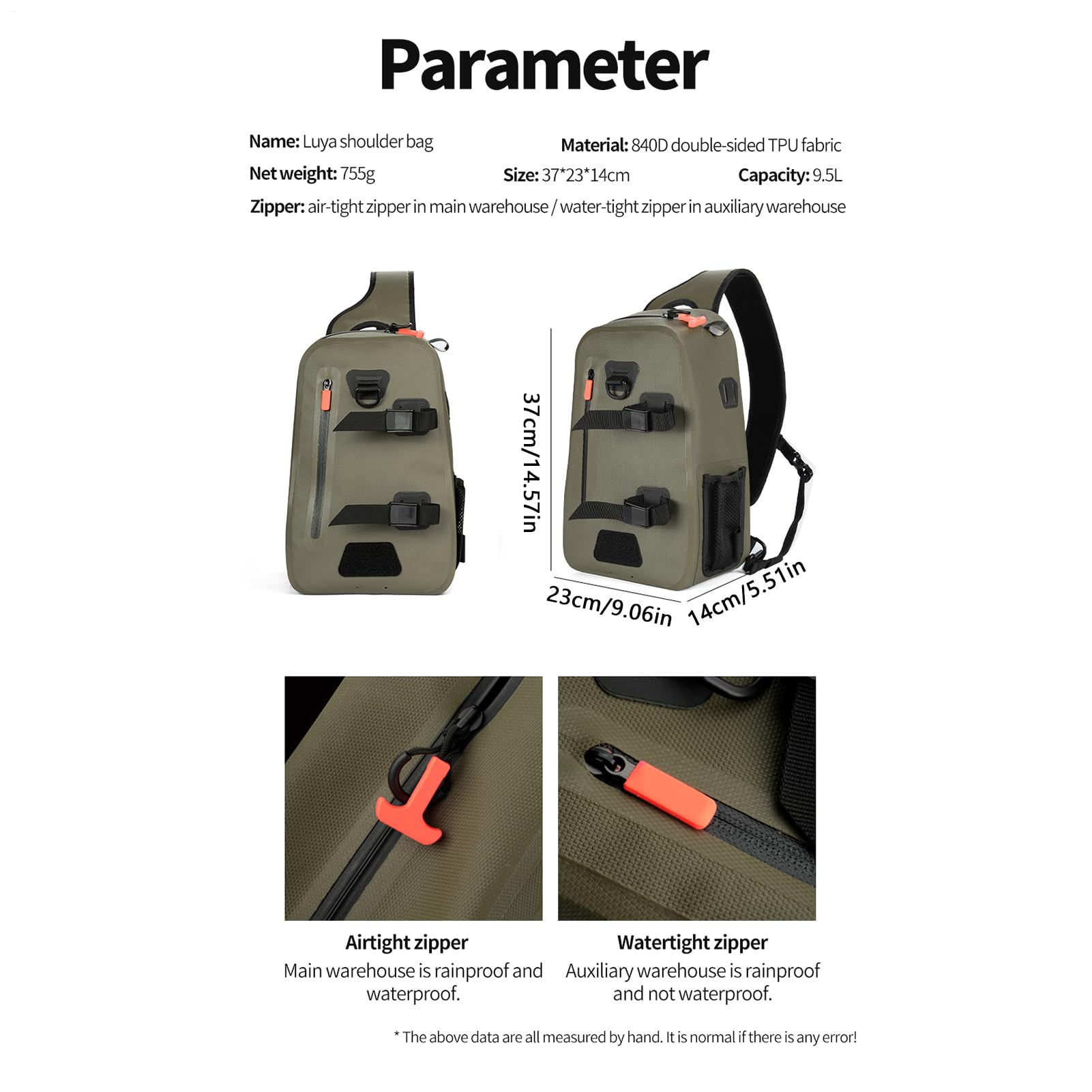 Angreifer Tackle Bag, Fliegenfischer Wasserdichtes Fischerei -Tackle - | 9,5L Small Jig-Tool-, Leichtes Freizeitpaket, multifunktionaler Tagespack für Outdoor Sport