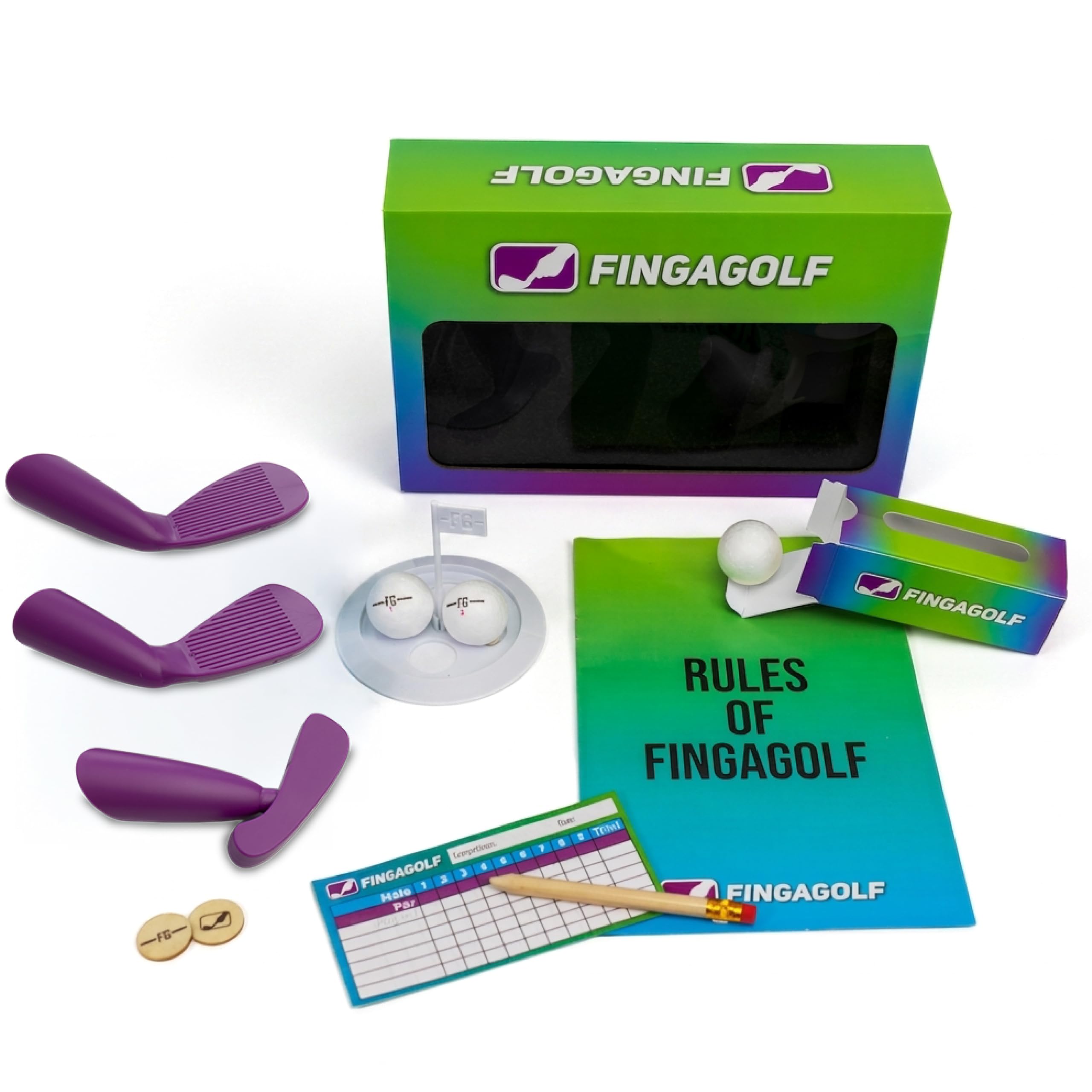 FingaGolf Table Top Golf Game - Driving Range Pack (Left Handed)
