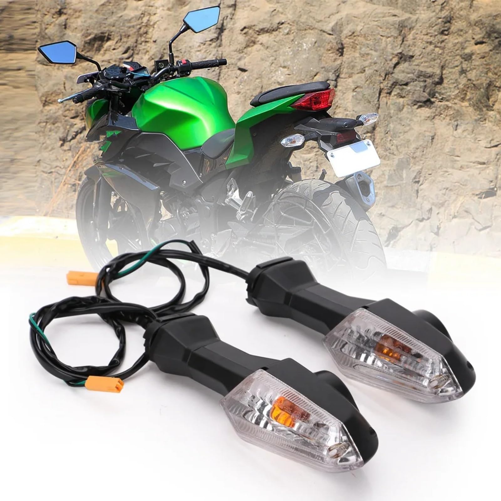 Per Z 125 2016-2017 Per ER-6N 2012 2013 2014 2015 2016 2017 1 Coppia 12V Anteriore Posteriore Indicatori Di Direzione Lampada Della Luce Lente Trasparente