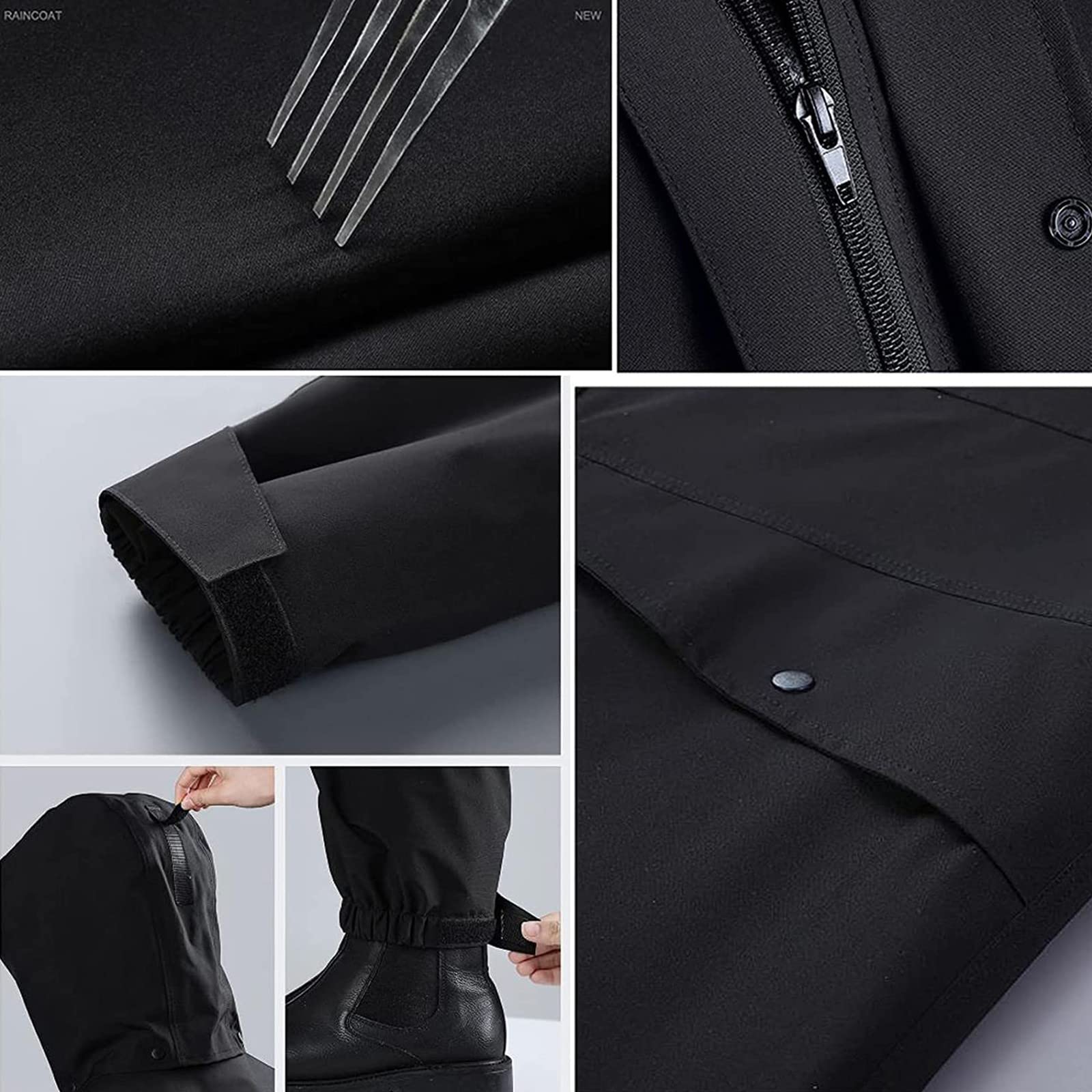 Trajes de Lluvia para Moto para Hombre y Mujer Conjunto Impermeable Chaqueta de Los para Ciclismo Ropa Trabajo Abrigo A Prueba de Lluvia Transpirable Ponchos al Aire Libre
