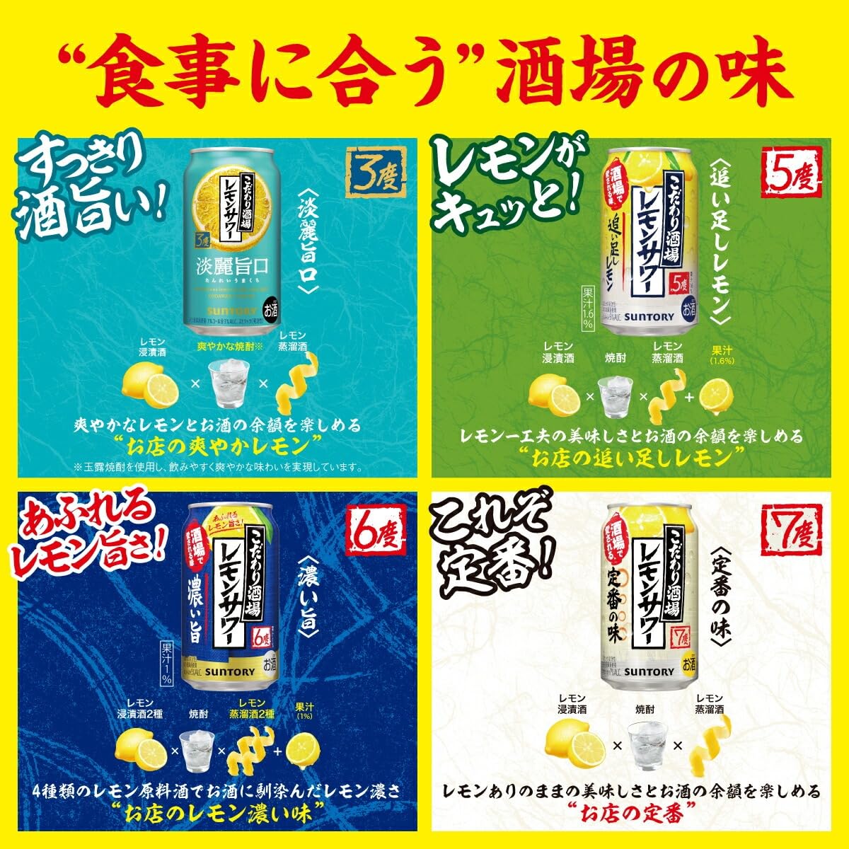 Amazon.co.jp: サントリー こだわり酒場のレモンサワー缶 7